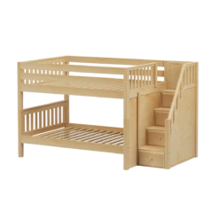 Maxtrix Full Low Bunk Bed With Stairs -Kids Furniture DAPPER NS
