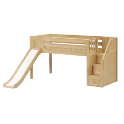 Maxtrix Twin Low Loft Bed With Stairs + Slide -Kids Furniture DELICIOUS NP 24859040 99b5 4260 b91c 377979321c88