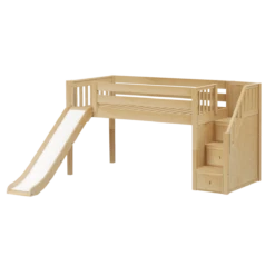 Maxtrix Twin Low Loft Bed With Stairs + Slide -Kids Furniture DELICIOUS NS 0f245c1a cb1a 497c a824 506979fc2676