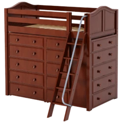 Maxtrix Twin High Loft Bed With Angled Ladder + Storage 36 Maxtrix Twin High Loft Bed With Angled Ladder + Storage -Kids Furniture EMPEROR CC 80cc5447 97ab 4a67 a032 56520631c11e