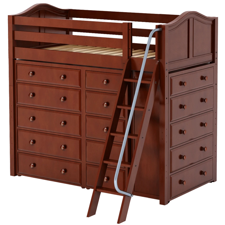 Maxtrix Twin High Loft Bed With Angled Ladder + Storage 19 Maxtrix Twin High Loft Bed With Angled Ladder + Storage - Image 17