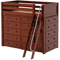 Maxtrix Twin High Loft Bed With Angled Ladder + Storage 33 Maxtrix Twin High Loft Bed With Angled Ladder + Storage -Kids Furniture EMPEROR CP ba0c7fe1 09bd 4fa5 a8b1 565af328213e