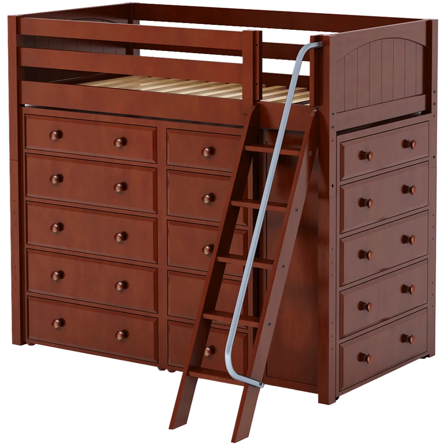 Maxtrix Twin High Loft Bed With Angled Ladder + Storage 16 Maxtrix Twin High Loft Bed With Angled Ladder + Storage - Image 14