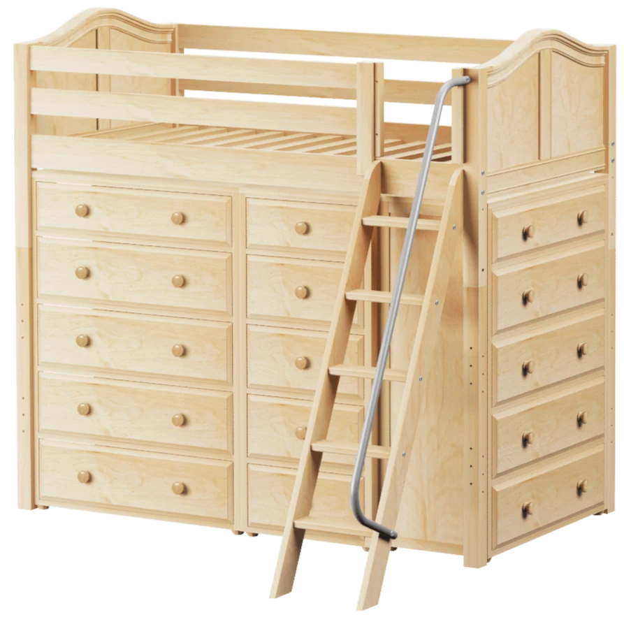 Maxtrix Twin High Loft Bed With Angled Ladder + Storage 12 Maxtrix Twin High Loft Bed With Angled Ladder + Storage - Image 10