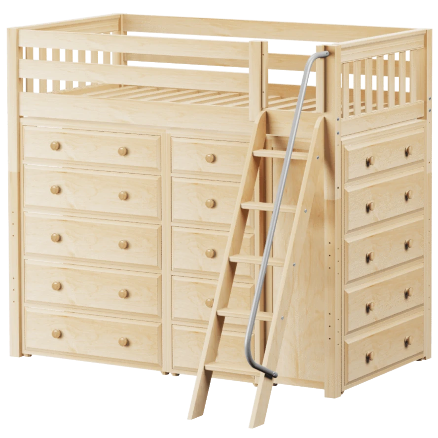 Maxtrix Twin High Loft Bed With Angled Ladder + Storage 9 Maxtrix Twin High Loft Bed With Angled Ladder + Storage - Image 7