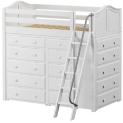 Maxtrix Twin High Loft Bed With Angled Ladder + Storage 28 Maxtrix Twin High Loft Bed With Angled Ladder + Storage -Kids Furniture EMPEROR WC 8075e1eb d54a 4105 bba7 3c134c8e0224