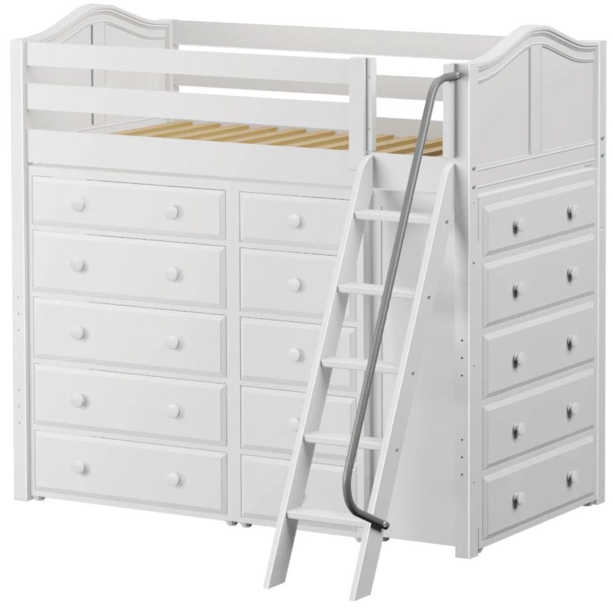 Maxtrix Twin High Loft Bed With Angled Ladder + Storage 11 Maxtrix Twin High Loft Bed With Angled Ladder + Storage - Image 9