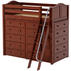 Maxtrix Twin High Loft Bed With Angled Ladder + Storage 37 Maxtrix Twin High Loft Bed With Angled Ladder + Storage -Kids Furniture EMPEROR2 CC 0094f935 5f46 40e7 a57f dda6088aaa49