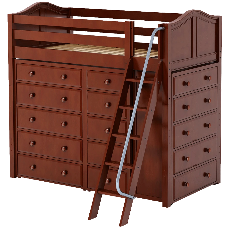 Maxtrix Twin High Loft Bed With Angled Ladder + Storage 20 Maxtrix Twin High Loft Bed With Angled Ladder + Storage - Image 18