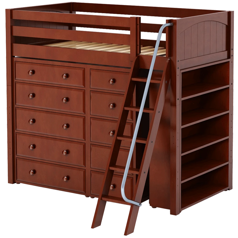 Maxtrix Twin High Loft Bed With Angled Ladder + Storage 17 Maxtrix Twin High Loft Bed With Angled Ladder + Storage - Image 15