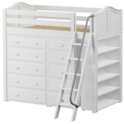 Maxtrix Twin High Loft Bed With Angled Ladder + Storage 30 Maxtrix Twin High Loft Bed With Angled Ladder + Storage -Kids Furniture EMPEROR2 WC f9dd43f4 4399 4b6b bd53 eb5e1966d0fb