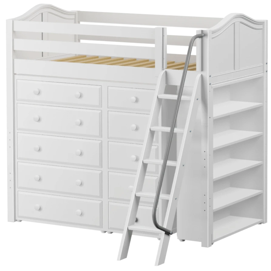 Maxtrix Twin High Loft Bed With Angled Ladder + Storage 13 Maxtrix Twin High Loft Bed With Angled Ladder + Storage - Image 11