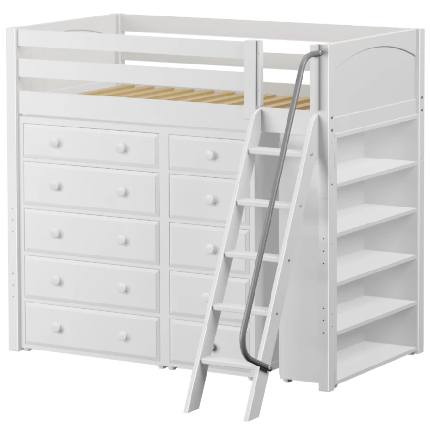 Maxtrix Twin High Loft Bed With Angled Ladder + Storage 10 Maxtrix Twin High Loft Bed With Angled Ladder + Storage - Image 8