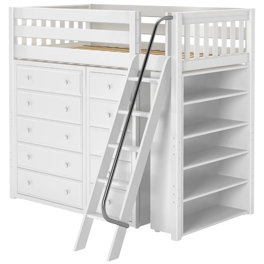 Maxtrix Twin High Loft Bed With Angled Ladder + Storage 7 Maxtrix Twin High Loft Bed With Angled Ladder + Storage - Image 5