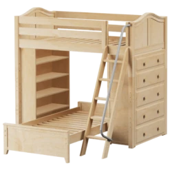 Maxtrix Twin High Loft Bed With Angled Ladder, Storage + Bed -Kids Furniture EMPEROR6 NC 5c22dce4 1734 4a27 b85e 4434d24cbccf