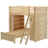 Maxtrix Twin High Loft Bed With Angled Ladder, Storage + Bed -Kids Furniture EMPEROR6 NS 743d56dc 98c7 4ff8 8545 60c748cecdff