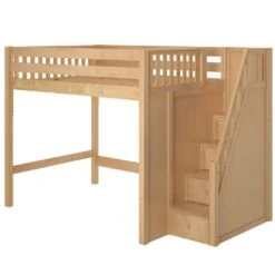 Maxtrix Full XL High Loft Bed With Stairs 7 Maxtrix Full XL High Loft Bed With Stairs -Kids Furniture ENORMOUSNS