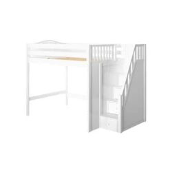 Maxtrix Full High Loft Bed With Stairs -Kids Furniture ENORMOUS WC