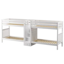 Maxtrix Twin XL Quadruple Bunk Bed With Stairs -Kids Furniture EXCELLENT WS
