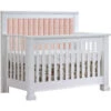 Natart Taylor ''5-in-1'' Convertible Crib With Upholstered Panel 2 Natart Taylor ''5-in-1'' Convertible Crib With Upholstered Panel -Kids Furniture FB taylor blanc crib with panel blush corners 1