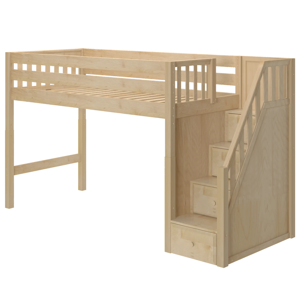 Maxtrix Twin XL Mid Loft Bed With Stairs 5 Maxtrix Twin XL Mid Loft Bed With Stairs - Image 3