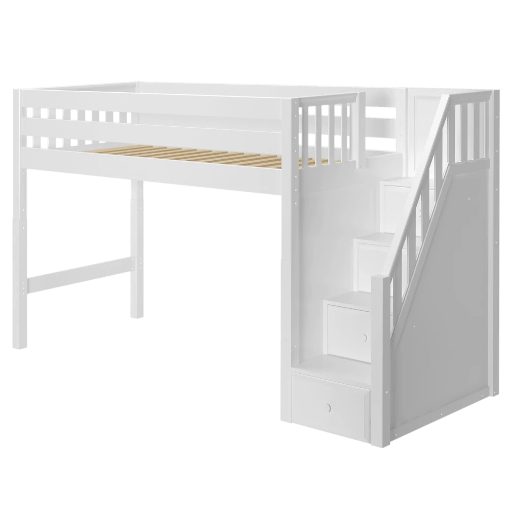 Maxtrix Twin XL Mid Loft Bed With Stairs 4 Maxtrix Twin XL Mid Loft Bed With Stairs - Image 2