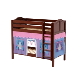 Maxtrix Twin Medium Bunk Bed With Straight Ladder + Curtain -Kids Furniture GETIT27 CC eed7d7cf 7937 4adb a002 783906409709