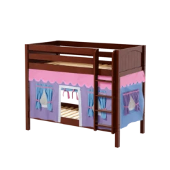 Maxtrix Twin Medium Bunk Bed With Straight Ladder + Curtain -Kids Furniture GETIT27 CP 98f0b0a0 fd07 4da2 9e2e 2655e531af85