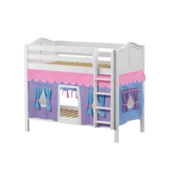 Maxtrix Twin Medium Bunk Bed With Straight Ladder + Curtain -Kids Furniture GETIT27 WC 6d5717d6 3f9f 443f b5a3 d8cb43a8f42b
