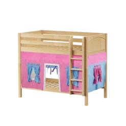 Maxtrix Twin Medium Bunk Bed With Straight Ladder + Curtain -Kids Furniture GETIT28 NP 92c99be2 5af7 41e4 835f 429ce373d4fe