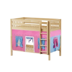 Maxtrix Twin Medium Bunk Bed With Straight Ladder + Curtain -Kids Furniture GETIT28 NS 0136123d 4cfb 421c 8238 581f5e838833