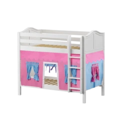 Maxtrix Twin Medium Bunk Bed With Straight Ladder + Curtain -Kids Furniture GETIT28 WC d547e008 8f4c 4512 97e1 f4f91387a306