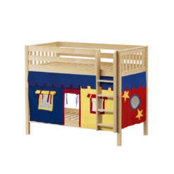 Maxtrix Twin Medium Bunk Bed With Straight Ladder + Curtain -Kids Furniture GETIT29 NS 5113f8db fdfb 40a3 9b70 d340e0f81a75