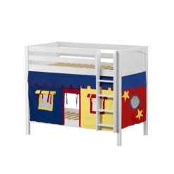 Maxtrix Twin Medium Bunk Bed With Straight Ladder + Curtain -Kids Furniture GETIT29 WP 46a0e006 bf5c 477f 80ee 67bf7eacd46b