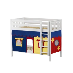 Maxtrix Twin Medium Bunk Bed With Straight Ladder + Curtain -Kids Furniture GETIT29 WS 983a1fd1 c66c 4353 b0f1 28ae51c278ec