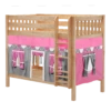 Maxtrix Twin Medium Bunk Bed With Straight Ladder + Curtain -Kids Furniture GETIT57 NS
