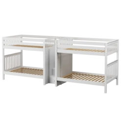 Maxtrix Full XL Quadruple Bunk Bed With Stairs -Kids Furniture GIGA WS