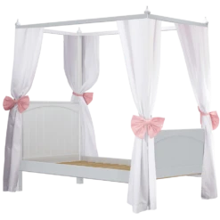 Maxtrix Twin Poster Bed With Corner Fabric 6 Maxtrix Twin Poster Bed With Corner Fabric -Kids Furniture GOLDILOCKS5 WP