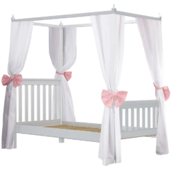 Maxtrix Twin Poster Bed With Corner Fabric 7 Maxtrix Twin Poster Bed With Corner Fabric -Kids Furniture GOLDILOCKS5 WS