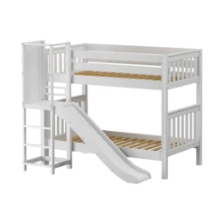 Maxtrix Twin Medium Bunk Bed With Slide Platform 23 Maxtrix Twin Medium Bunk Bed With Slide Platform -Kids Furniture GORGE WS