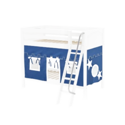 Maxtrix Twin Medium Bunk Bed With Angled Ladder + Curtain -Kids Furniture GOTIT22 WP