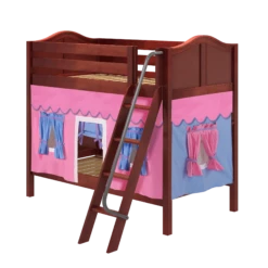 Maxtrix Twin Medium Bunk Bed With Angled Ladder + Curtain -Kids Furniture GOTIT28 CC b02ea668 5430 4089 b2c3 7f52d501d25a