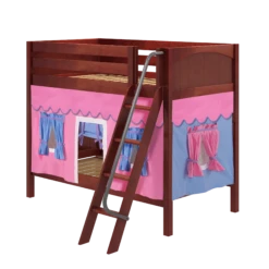 Maxtrix Twin Medium Bunk Bed With Angled Ladder + Curtain -Kids Furniture GOTIT28 CP e754c0c9 4b78 407a b3cb 18aa2e56f80e
