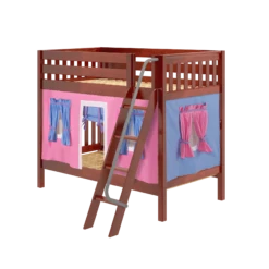 Maxtrix Twin Medium Bunk Bed With Angled Ladder + Curtain -Kids Furniture GOTIT28 CS 6b27d4ce ed91 4cf6 a31a 4dabdbeea154