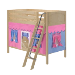 Maxtrix Twin Medium Bunk Bed With Angled Ladder + Curtain -Kids Furniture GOTIT28 NP d4185471 21c1 4b9f a37a bd32f07684b3
