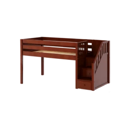 Maxtrix Twin Low Loft Bed With Stairs -Kids Furniture GREAT CP