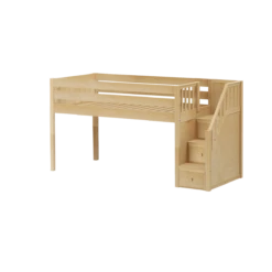 Maxtrix Twin Low Loft Bed With Stairs -Kids Furniture GREAT NP