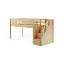 Maxtrix Twin Low Loft Bed With Stairs -Kids Furniture GREAT NS LEFT 53b28630 df18 403b 9eb3 48415a441bcb