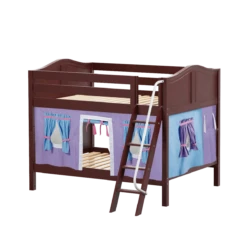 Maxtrix Full Low Bunk Bed With Angled Ladder + Curtain -Kids Furniture GULP27 CC 8badb6eb 3545 4af8 ba5e 41d521b840e7