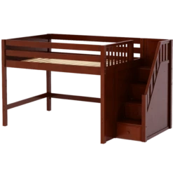 Maxtrix Full Mid Loft Bed With Stairs -Kids Furniture HIT CP f3c952a0 0c81 4ed6 8ffc 30a697caa47f
